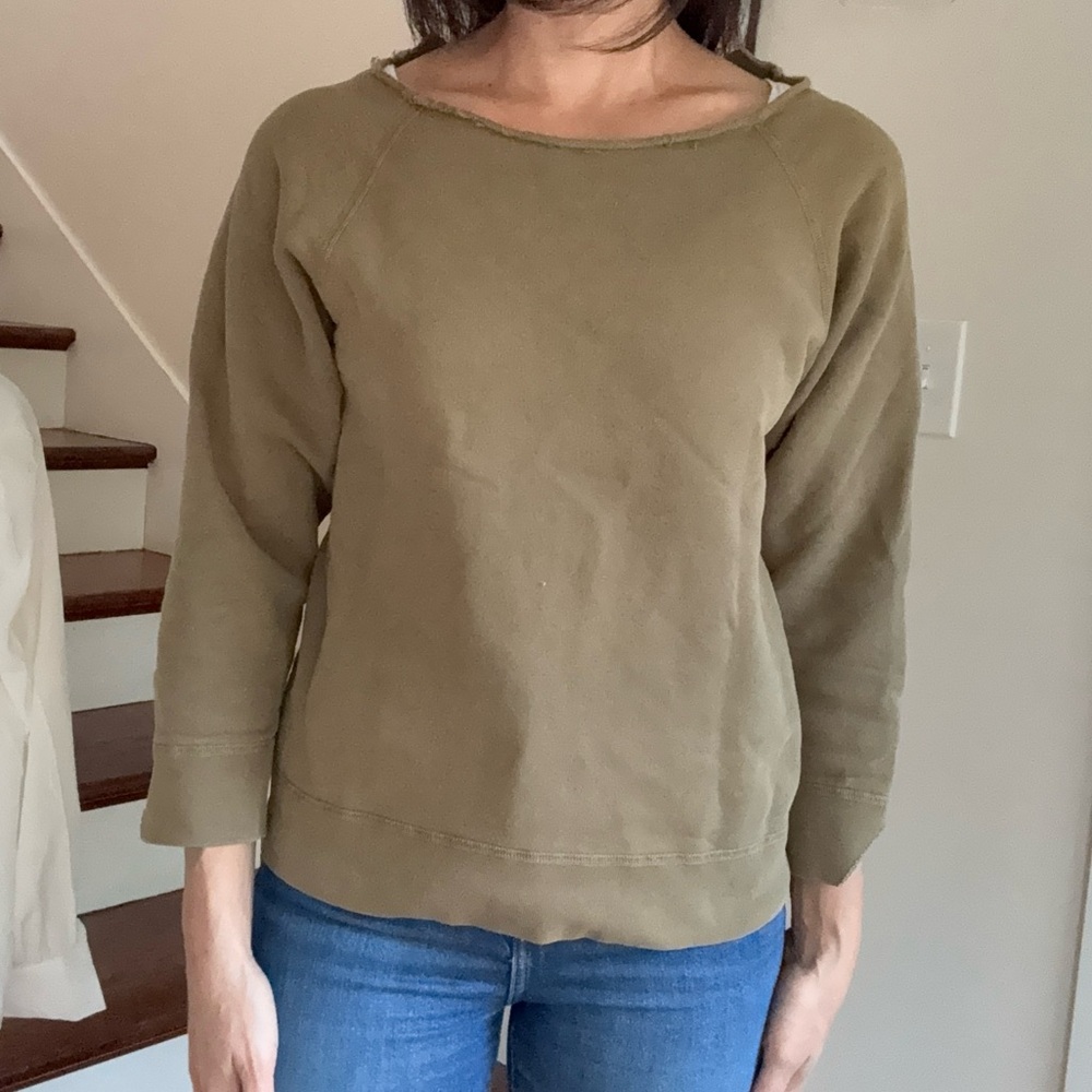 Nili Lotan Olive Green Sweatshirt XS